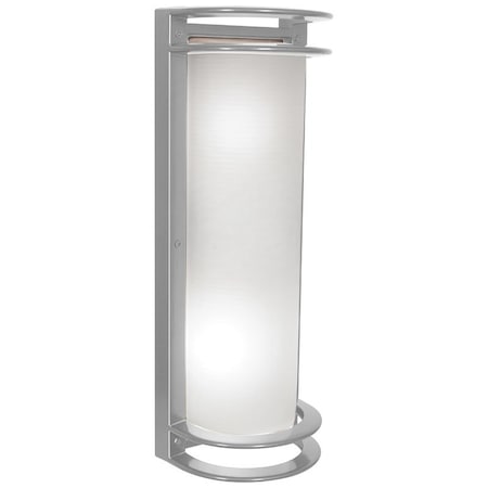 Nevis, Outdoor LED Wall Mount, Satin Finish, Ribbed Frosted Glass